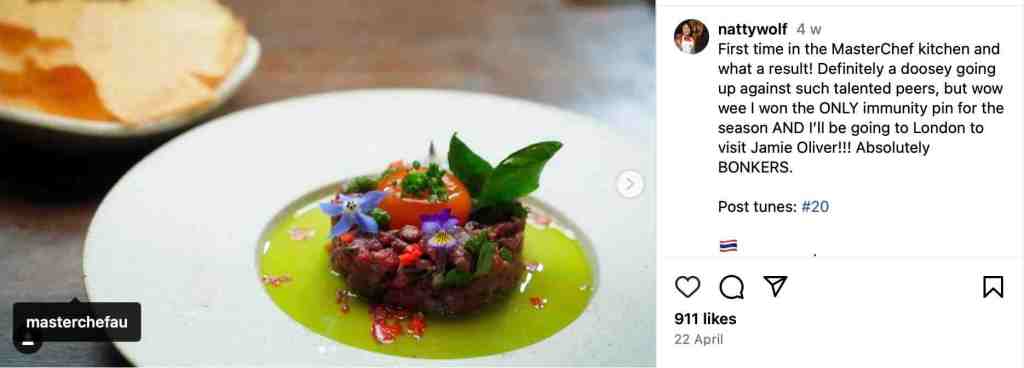 Masterchef Australia Season 16 Nat's dish
